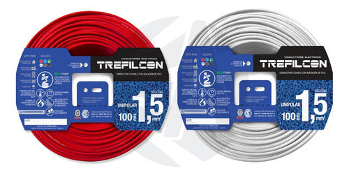 Trefilcon Cable Trefilcon 1.5mm Pack X2 Rollos 100 Mts Rojo+blanco Ea 0