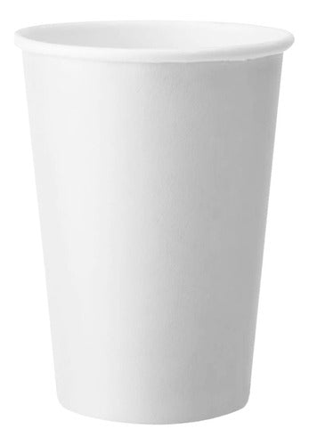 Pack of 50 Units 16 Oz White Poly Paper Cups - Ideal for Hot Beverages 0