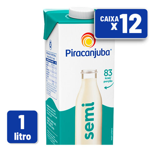 Leite Piracanjuba Semidesnatado Tetra Pak 1l Caixa C/ 12 Un 0