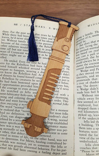 Señalador De Libros, Sable Obi Star Wars Wan Kenobi (madera) 1