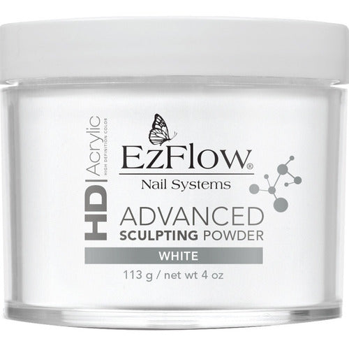 EzFlow Polimero Polvo Acrilico Uñas HD White Powder 21g 0