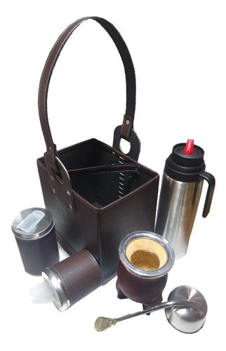 Regaleria Wendy Complete Matero Kit with Eco-Leather Basket and Reinforced 1L Termo 0