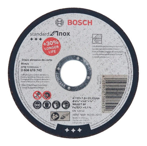 Bosch 2607691742 115mmx1.6 Stainless Steel Cutting Disc 1