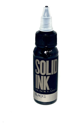 Tinta Solid Ink Black1 X 1oz Tattoo Tatuaje Usa 0