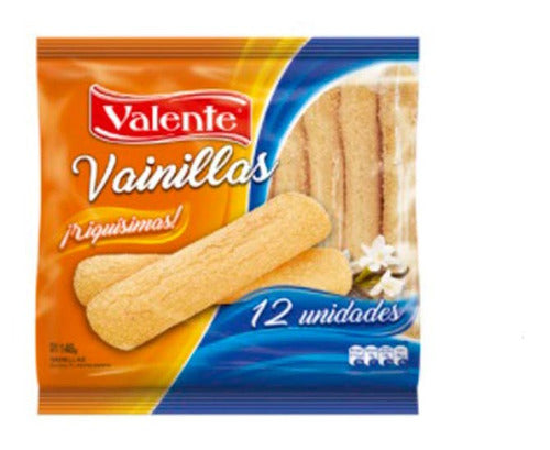 Pack of 3 Units Vanilla Cookies 148g Valente Galletit 0