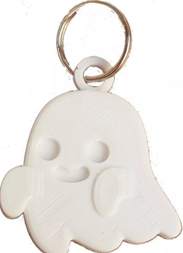 40 Ghost Keychains Gift Souvenir Birthday Halloween 3D 0