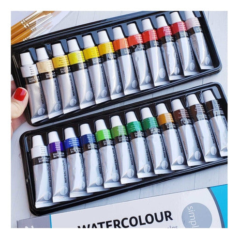 Daler Rowney Simply Watercolor Paint 24 Colors 12ml Tubes 1