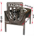 Embedded Charcoal BBQ Grill + Soccer Fan Grate Racing Design 3