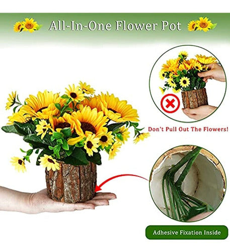 Lilithye Artificial Flowers Silk Sunflower 2