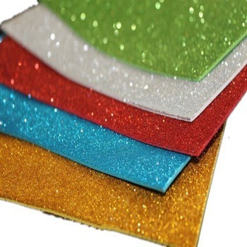 CASA SOFIA Planchas Goma Eva Brillo Glitter 2mm 60x40 Cm X 10u Surtido! 1