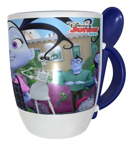 Tazas Personalizadas Con Cucharita Cuchara Vampirina 1