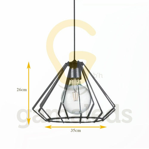 Modern Hanging Lamp Diamond Cage Decoration 1