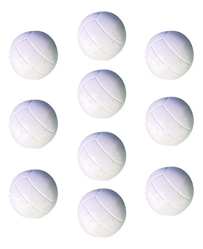 100 White Foosball Balls with Segmented Design 4