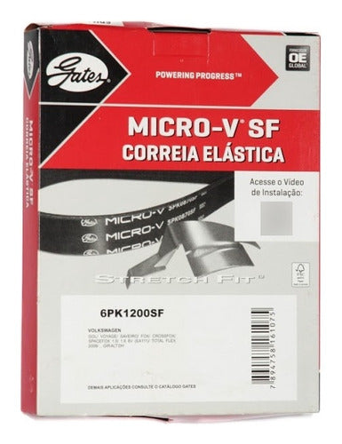 Gates Correa Elástica Micro V / Poly V SF 6PK820-4SF 0