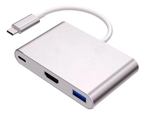 TodoMicro Convertidor Adaptador Micro Tipo C A Hdmi + Usb 3.0 + Tipo C 0