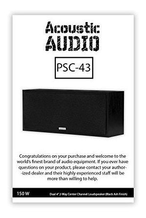 Audio Acustico Psc-43 Altavoz De Canal Central 150 Vatios Au 3