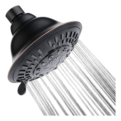 Bright Showers High Pressure Shower Head 5 Settings Black 0