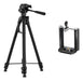 Weifeng WF3520 Tripod + Smartphone Adapter, 1.45m Height, Black 0