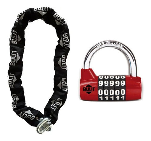 Bulit Combo Combination Lock + Cemented Chain 1/4 1M 0