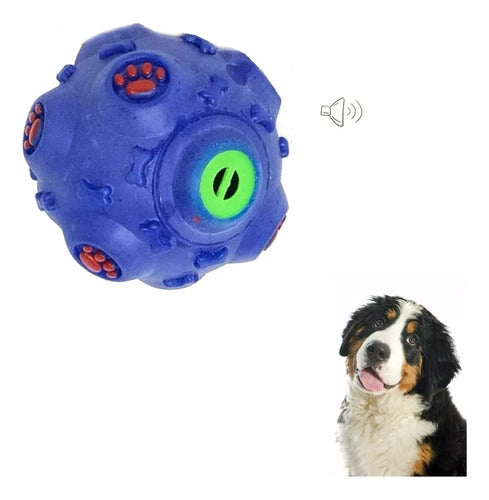 Dog Treat Dispensing Toy Ball With Sound 8 cm 1