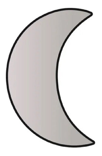 Plotemax Acrylic Half Moon Mirror 26x40 with Silver Base 0