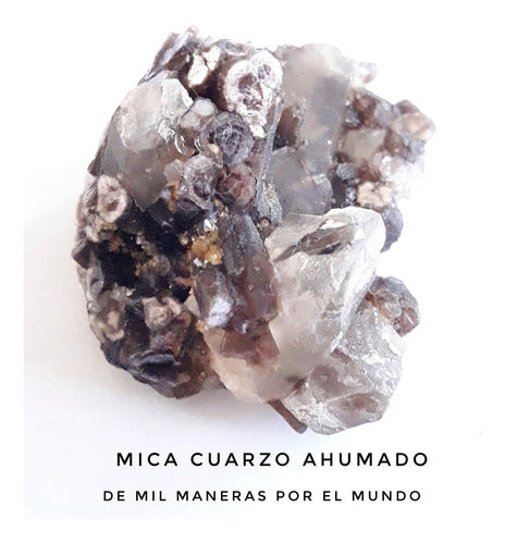 Mica Y Cuarzo Ahumado. Piedra Natural. Pieza Única Colección 1