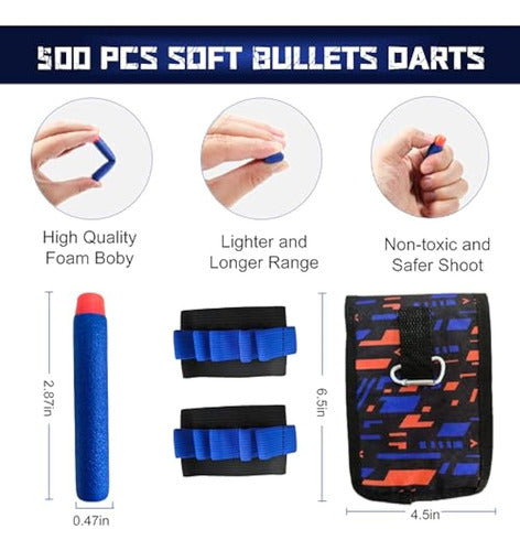 Childhood Days Nerf Bullets - 500 Dart Bullets - Refill Pack 2