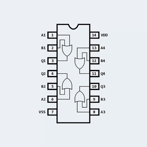 Nubbeo Integrado Cd4071 Dip Cd4071b Cd4071be Compuertas Or 1