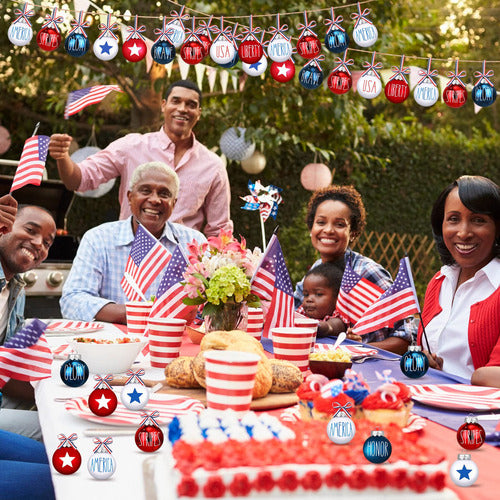 Vinsot 12 July 4th Ball Ornaments, Patriotic Decorations 6