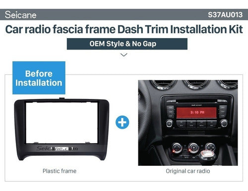 Car Stereo Double Din Adapter Frame for Audi TT 2006 to 2014 6