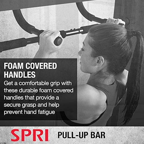 SPRI Pull-Up Bar - 12 Grip Positions Heavy-Duty Steel Frame 1