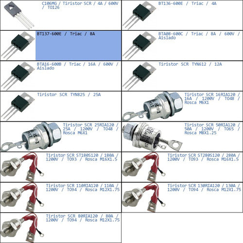 Abebashop BT137-600E Triac 8A Thyristor 1