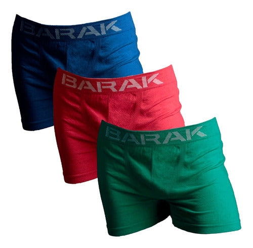 Pack of 3 Seamless Cotton Boys Boxers Sizes 4 to 16 Barak 0
