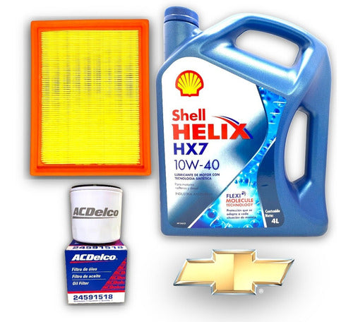 Kit Aceite Shell Hx7 + Filtros Chevrolet Corsa 1.4 1.6 Nafta 0