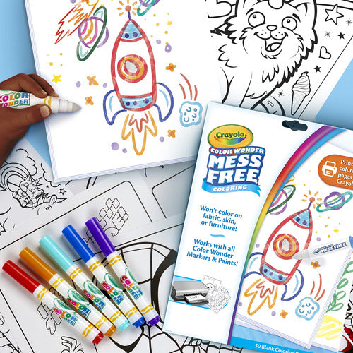 Crayola Color Wonder Mess Free Coloring - Blank Coloring Pages, 50 Count, Printable Page Refill Set 5