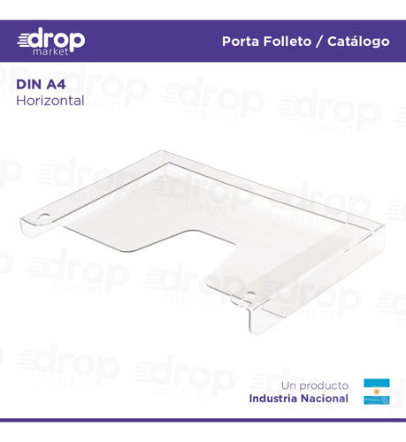 Dropmarket A4 Wall-Mounted Acrylic-Like Brochure Holder 3