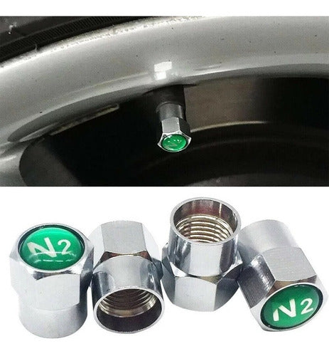 ML Tapones Para Valvula De Neumáticos N2 Cromadas X4 Importadas 0