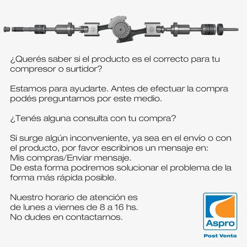 Aspro Sello Radial Y Tangencial Para Compresor Iodm 115/75 2