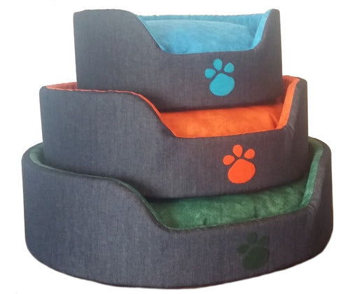 Buenavida para Mascotas Moisés Cuna Cucha Cama Mascota Perro Gato 40cm Jean Color 4