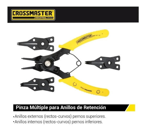 Crossmaster Pinza Multiple Seguros Seeger Retenes 4 Puntas 1