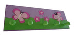 Butterflies and Flowers Wall Coat Rack with 5 Hooks 3