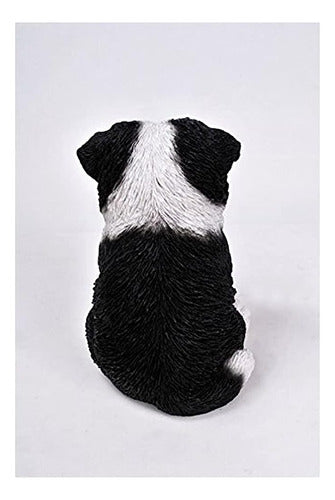 Hi-Line Gift Ltd Border Collie Puppy Statue Sitting, Height 6.75" 2