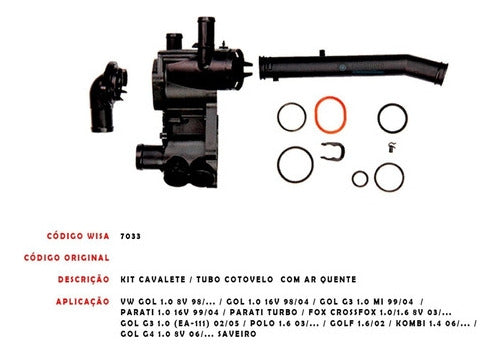 Cavalete Tubo De Água C/ Ar Quente Gol/parati/g2/g3/g4 W7033 1