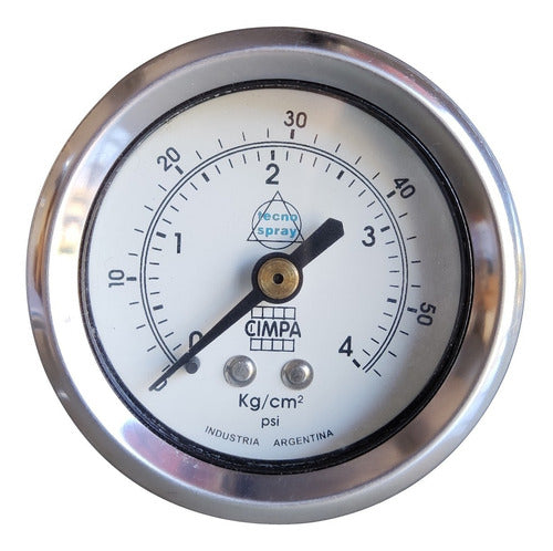 Beyca Manometer 50mm for Dashboard 4 Kgs Air Gas Water Oil 0