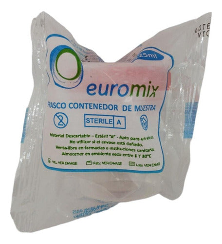 Frasco Recolector De Orina Esteril 125ml X25 Unids Euromix 3