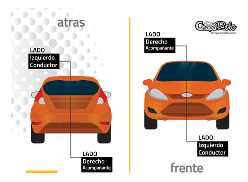 Pasarrueda Trasero Exterior Volkswagen Gol Ab9 97 98 99 De 2