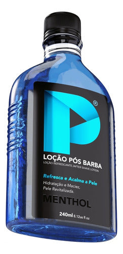 Loção Pós Barba Play Barber 240ml Menthol Kit Com 3 Unidades 6