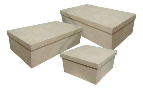 Fibrobaires 4 Flat Lid Boxes 20 X 30 X 10 Cm 0