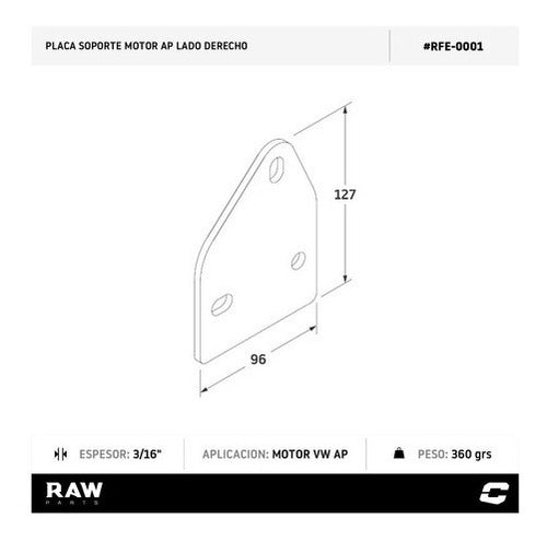 Raw Parts Motor Mounting Bracket Right Vw Gol Ap Plate for Manufacturing 1