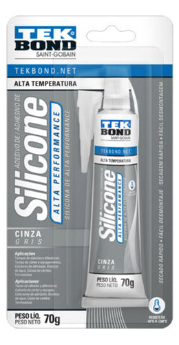 Sellador Alta Temperatura Silicona Gris 70g 0